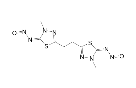 (NE)-N-[3-methyl-5-[2-[(5E)-4-methyl-5-(oxidanylidenehydrazinylidene)-1,3,4-thiadiazol-2-yl]ethyl]-1,3,4-thiadiazol-2-ylidene]nitrous amide