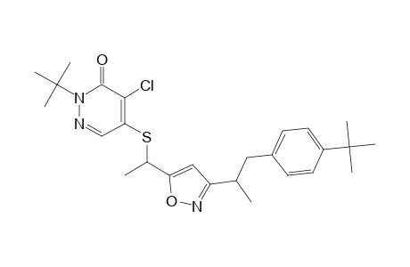3(2H)-Pyridazinone, 4-chloro-2-(1,1-dimethylethyl)-5-[[1-[3-[2-[4-(1,1-dimethylethyl)phenyl]-1-methylethyl]-5-isoxazolyl]ethyl]thio]-