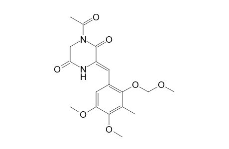 (3Z)-1-Acetyl-3-[[4,5-dimethoxy-2-(methoxymethoxy)-3-methylphenyl]methylene]piperazine-2,5-dione