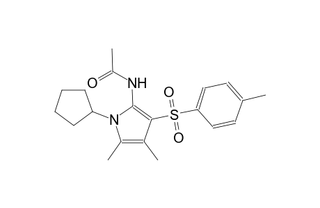 acetamide, N-[1-cyclopentyl-4,5-dimethyl-3-[(4-methylphenyl)sulfonyl]-1H-pyrrol-2-yl]-