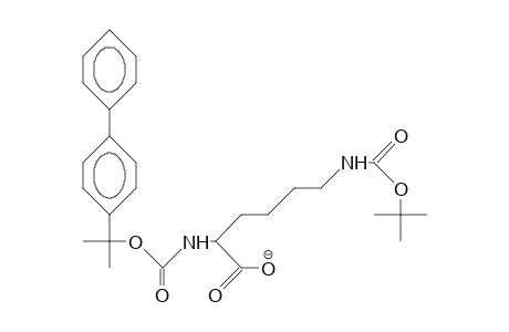 N(E)-(T-Butoxycarbonyl)-N(A)-[1-(4-biphenylyl)-1-methyl-ethoxycarbonyl]-lysine anion