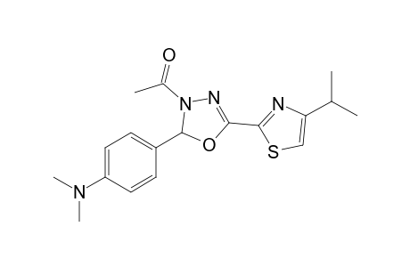 1-(5-(4-Isopropylthiazol-2-yl)-2-(4-dimethylaminophenyl)-1,3,4-oxadiazol-3(2H)-yl)ethanone