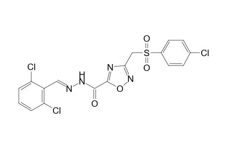 3-{[(p-chlorophenyl)sulfonyl]methyl}-1,2,4-oxadiazole-5-carboxylic acid, (2,6-dichlorobenzylidene)hydrazide