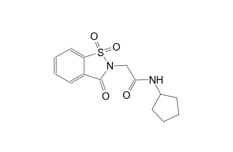 1,2-benzisothiazole-2-acetamide, N-cyclopentyl-2,3-dihydro-3-oxo-, 1,1-dioxide
