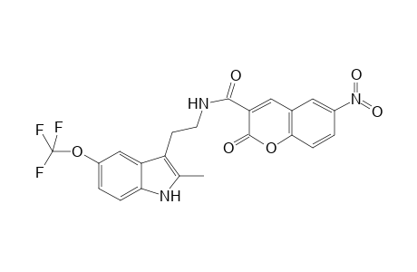 2-keto-N-[2-[2-methyl-5-(trifluoromethoxy)-1H-indol-3-yl]ethyl]-6-nitro-chromene-3-carboxamide