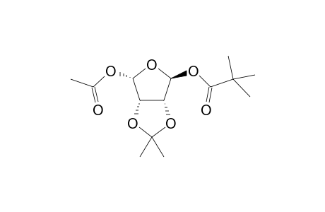 (4S)-4-O-Acetyl-2,3-isopropylidene-1-O-pivaloyl-.beta.,D-erythro-tetradialdo-1,4-furanose