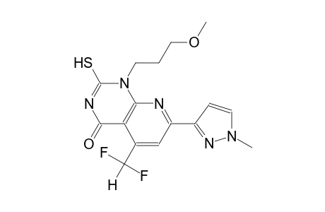 pyrido[2,3-d]pyrimidin-4(1H)-one, 5-(difluoromethyl)-2-mercapto-1-(3-methoxypropyl)-7-(1-methyl-1H-pyrazol-3-yl)-