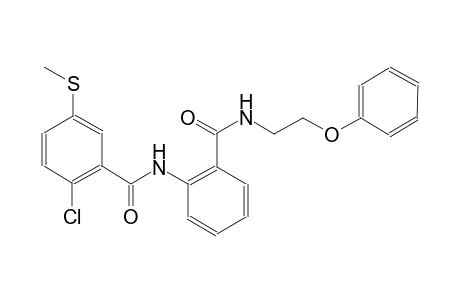 2-chloro-5-(methylsulfanyl)-N-(2-{[(2-phenoxyethyl)amino]carbonyl}phenyl)benzamide