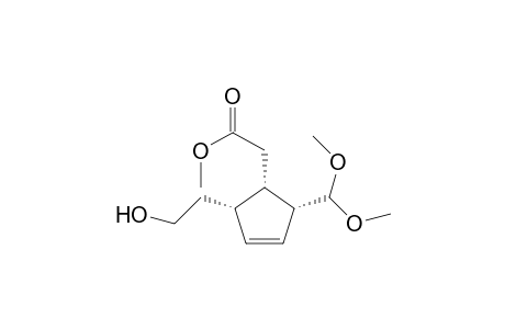 3-Cyclopentene-1-acetic acid, 2-(dimethoxymethyl)-5-(2-hydroxyethyl)-, methyl ester, (1.alpha.,2.alpha.,5.alpha.)-(.+-.)-