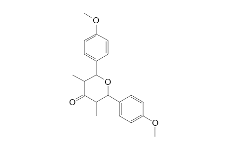R-2,CIS-6(E)-BIS-(4-METHOXYPHENYL)-TRANS-3(E),5(E)-DIMETHYLTETRAHYDRO-4H-PYRAN-4-ONE