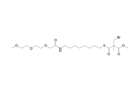 Methyl 2-(bromomethyl)-2-methyl-3-oxo-3-[(10'-oxo-12',15',18'-trioxa-9'-azanonadecyl)thio]propanoate