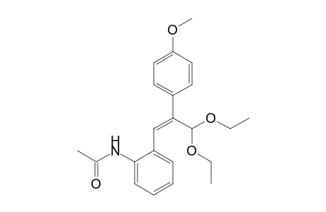 (Z)-3,3-Diethyloxy-2-(p-methoxyphenyl)-1-(o-acetamidophenyl)-1-propene