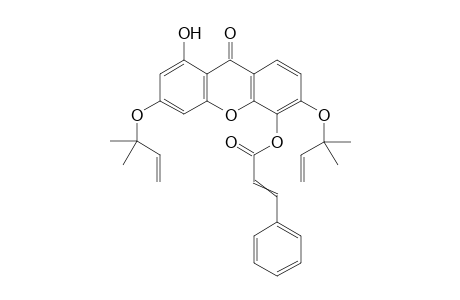 5-(Cinnamoyloxy)-1-hydroxy-3,6-bis(2-methylbut-3-en-2-yloxy)-9H-xanthen-9-one