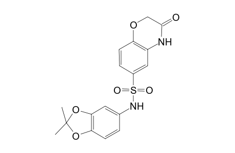 2H-1,4-Benzoxazine-6-sulfonamide, N-(2,2-dimethyl-1,3-benzodioxol-5-yl)-3,4-dihydro-3-oxo-