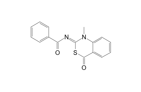 2-BENZOYLIMINO-1-METHYL-1,2-DIHYDRO-4H-3,1-BENZOTHIAZIN-4-ONE