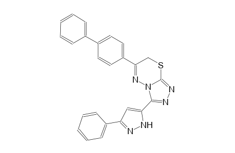 6-[1,1'-biphenyl]-4-yl-3-(3-phenyl-1H-pyrazol-5-yl)-7H-[1,2,4]triazolo[3,4-b][1,3,4]thiadiazine