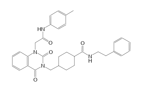 4-[(2,4-dioxo-1-[2-oxo-2-(4-toluidino)ethyl]-1,4-dihydro-3(2H)-quinazolinyl)methyl]-N-(2-phenylethyl)cyclohexanecarboxamide