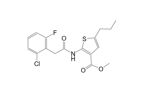 methyl 2-{[(2-chloro-6-fluorophenyl)acetyl]amino}-5-propyl-3-thiophenecarboxylate