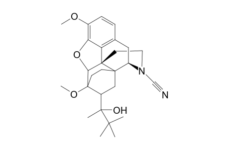 7-[(1'-Hydroxy-1'-t-butyl)ethyl]-4,5-epoxy-18,19-dihydro-3,6-dimethoxy-17-cyano-6,14-ethenomorphinane