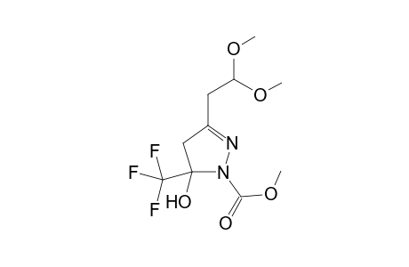 5-Hydroxy-3-(2,2-dimethoxyethyl)-5-trifluoromethyl-4,5-dihydro-1H-1-carboxymethylpyrazole