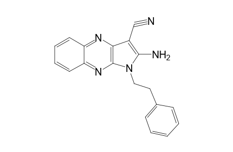 1H-Pyrrolo[2,3-b]quinoxaline-3-carbonitrile, 2-amino-1-(2-phenylethyl)-