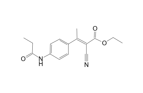 Ethyl (2E)-2-cyano-3-[4-(propionylamino)phenyl]-2-butenoate