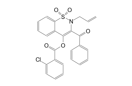 2-allyl-3-benzoyl-1,1-dioxido-2H-1,2-benzothiazin-4-yl 2-chlorobenzoate