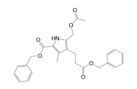 1H-Pyrrole-3-propanoic acid, 2-[(acetyloxy)methyl]-4-methyl-5-[(phenylmethoxy)carbonyl]-, phenylmethyl ester