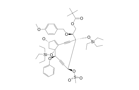 2,2-dimethylpropionic acid [(2S)-2-[(1R,2R,5S,6R,11S)-11-hydroxy-5-methylsulfonyloxy-2-(phenoxy)-1,6-bis(triethylsilyloxy)-6-bicyclo[7.3.0]dodec-9-en-3,7-diynyl]-2-(4-methoxybenzyl)oxy-ethyl] ester