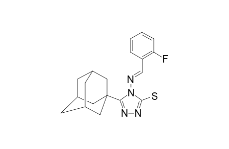 5-(1-ADAMANTYL)-4-(2-FLUOROBENZYLIDENEAMINO)-3-MERCAPTO-1,2,4-TRIAZOLE