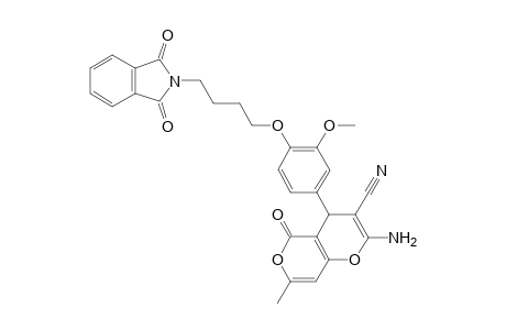 2-Amino-4-(4-(4-(1,3-dioxoisoindolin-2-yl)butoxy)-3-methoxyphenyl)-7-methyl-5-oxo-4,4a,5,8a-tetrahydropyrano[4,3-b]pyran-3-carbonitrile