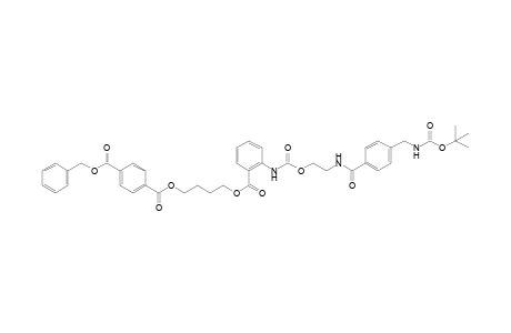N-carboxyanthranilic acid, N-{2-[alpha-(carboxyamino)-p-toluamido]ethyl} ester, 1-(4-hydroxybutyl)ester, 1-(benzyl terephthalate) N-tert-butyl ester