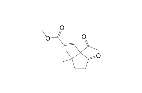 Methyl (2E)-3-(1-acetyl-2,2-dimethyl-5-oxocyclopentyl)-2-propenoate