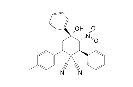 (2S,3R,4R)-4-Hydroxy-3-nitro-2,4-diphenyl-6-p-tolyl-cyclohexane-1,1-dicarbonitrile