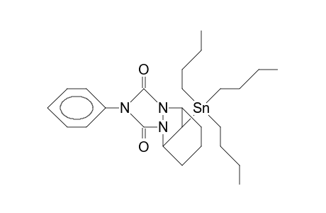 4-Phenyl-11-tributylstannyl-2,4,6-triaza-tricyclo(5.3.1.0/2,6/)undecane-3,5-dione