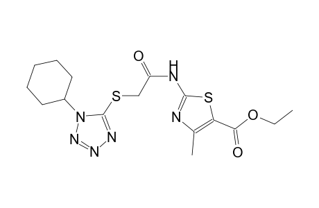 5-thiazolecarboxylic acid, 2-[[[(1-cyclohexyl-1H-tetrazol-5-yl)thio]acetyl]amino]-4-methyl-, ethyl ester