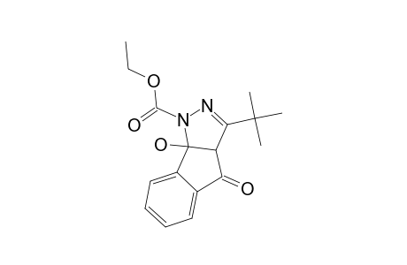 1-Carbethoxy-3-tert.-butyl-3a,8b-dihydro-8b-hydroxy-indeno-[1,2-C]-pyrazol-4-one