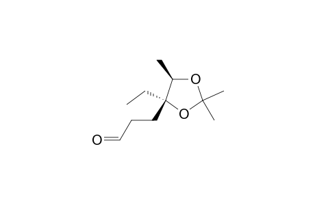 3-[(4S,5R)-4-ethyl-2,2,5-trimethyl-1,3-dioxolan-4-yl]propionaldehyde