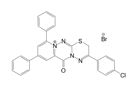3-(4-Chlorophenyl)-6-oxo-8,10-diphenyl-2H,6H-pyrido[2,1-f][1,3,4]thiadiazino[2,3-c][1,2,4]triazin-11-ium bromide