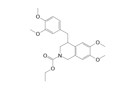 2(1H)-Isoquinolinecarboxylic acid, 4-[(3,4-dimethoxyphenyl)methyl]-3,4-dihydro-6,7-dimethoxy-, ethyl ester, (.+-.)-