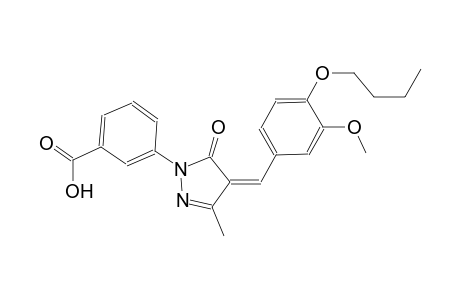 3-[(4Z)-4-(4-butoxy-3-methoxybenzylidene)-3-methyl-5-oxo-4,5-dihydro-1H-pyrazol-1-yl]benzoic acid