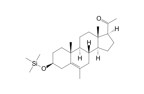 Trimethylsilyl derivative of 6-methyl-3.beta.-hydroxypregn-5-en-20-one