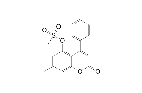 2H-1-benzopyran-2-one, 7-methyl-5-[(methylsulfonyl)oxy]-4-phenyl-