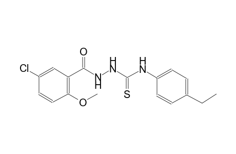 2-(5-chloro-2-methoxybenzoyl)-N-(4-ethylphenyl)hydrazinecarbothioamide