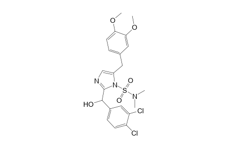 2-[(3,4-dichlorophenyl)-hydroxy-methyl]-5-[(3,4-dimethoxyphenyl)methyl]-N,N-dimethyl-imidazole-1-sulfonamide