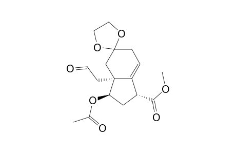 Methyl (1R*,3R*,3aR*)-3-acetoxy-5,5-ethylenedioxy-3a-(2'-oxoethyl)-2,3,3a,4,5,6-hexahydro-1H-indene-1-carboxylate