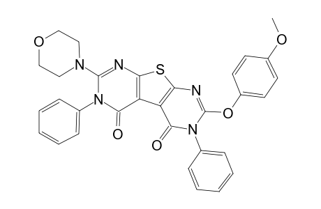 2-(4-Methoxyphenoxy)-3,6-diphenyl-7-(4-morpholinyl)thieno[2,3-d:5,4-d']dipyrimidine-4,5(3H,6H)-dione