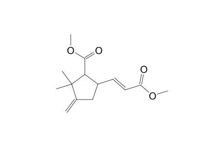 Cyclopentane-1-carboxylic acid, 4-methylene-5,5-dimethyl-2-[2-(methoxycarbonyl)ethenyl]-, methyl ester, (E)-