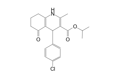isopropyl 4-(4-chlorophenyl)-2-methyl-5-oxo-1,4,5,6,7,8-hexahydro-3-quinolinecarboxylate