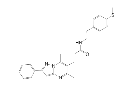 pyrazolo[1,5-a]pyrimidine-6-propanamide, 5,7-dimethyl-N-[2-[4-(methylthio)phenyl]ethyl]-2-phenyl-